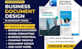 design business documents and format microsoft word documents