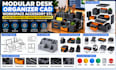 design modular desk organizer cad, stl and workspace accessory