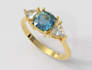 design custom 3d engagement ring cad, jewelry model and realistic rendering