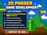 develop 2d HTML5 web and browser games using phaser js