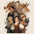 design a dnd party art and group art
