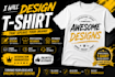 do trendy custom tshirt design and typography