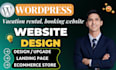 build vacation rental, booking website wix and wordpress short term website