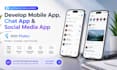 develop mobile app chat app and social media app with flutter