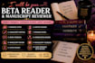 beta read and review your novel with honest reader feedback