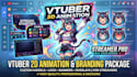 do vtuber 2d animation, vtuber banner design, vtuber logo design, vtuber package