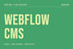set up your webflow cms with collections and dynamic pages