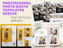 do photo booth template picture merge combine resize