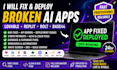 fix and debug lovable replit bolt base44 app errors and deploy to production