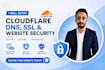 setup cloudflare dns ssl and website security