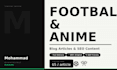 write football and anime blog articles