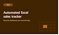 design a dynamic excel sales tracker with automated dashboard