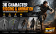 rig and animate 3d game characters for unreal engine or unity creation