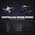 design custom uav drone frame, chassis, and mechanical cad model