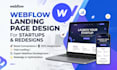 design responsive webflow landing page for startup and redesign