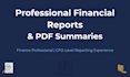 create professional PDF reports and financial summaries