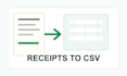 enter receipts and invoices into clean excel or CSV for bookkeeping