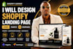 7 figure shopify landing page design with pagefly or gempages