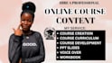 create online course content course curriculum course creation ppt video script