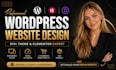 design wordpress website using elementor or divi theme
