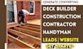 generate deck builder construction, contractor leads handyman website