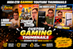 design professional gaming youtube thumbnails