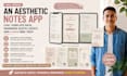 design aesthetic notes app chic template pack, reminder quote layout, and canva