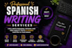 write professional and creative texts in spanish