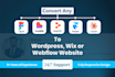 do figma lovable replit bolt claude ai html to wordpress wix or webflow website