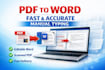 convert PDF to word manually with accurate formatting