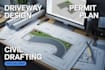 driveway grading drainage plan civil engineering site plan autocad cad
