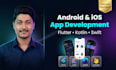 build android and ios mobile apps using flutter, kotlin and swift