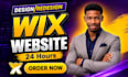 do wix website design, redesign wix website or wix online store