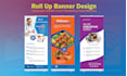 do outstanding roll up banner design in 24 hours