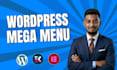 create wordpress elementor header footer and mega menu
