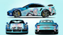 do itasha car wrap design, vehicle, van and racing wrap