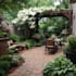 design landscape, terrace, backyard, pool, and patio