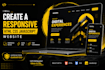 create a responsive website using HTML CSS and javascript