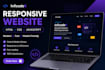 create a responsive HTML CSS javascript website