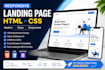 responsive landing page HTML CSS