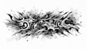 custom an abstract black tattoo design