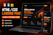 build a modern responsive HTML CSS javascript landing page