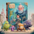 design a cartoon book cover art
