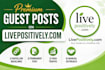 publish your articles on livepositively