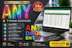 do professional data entry, typing, and document conversion