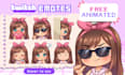 draw twitch emotes, chibi emotes, animated emotes, vtuber for stream