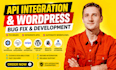 fix wordpress bugs and integrate stripe API, rest API or woocommerce API setup