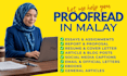 review, proofread and edit you documents in malay