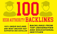 create trusted education government link building backlinks