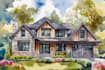 watercolor a house portrait